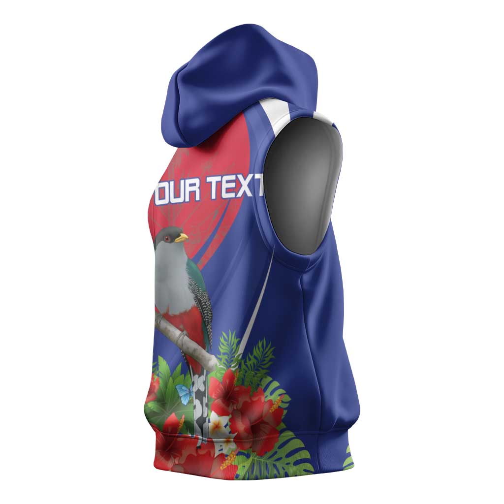 Personalized Afro-Haitians Sleeveless Hoodie Hispaniolan Trogon Sporty Style - African Pride