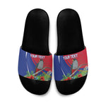 Personalized Afro-Haitians Slide Sandals Hispaniolan Trogon Sporty Style