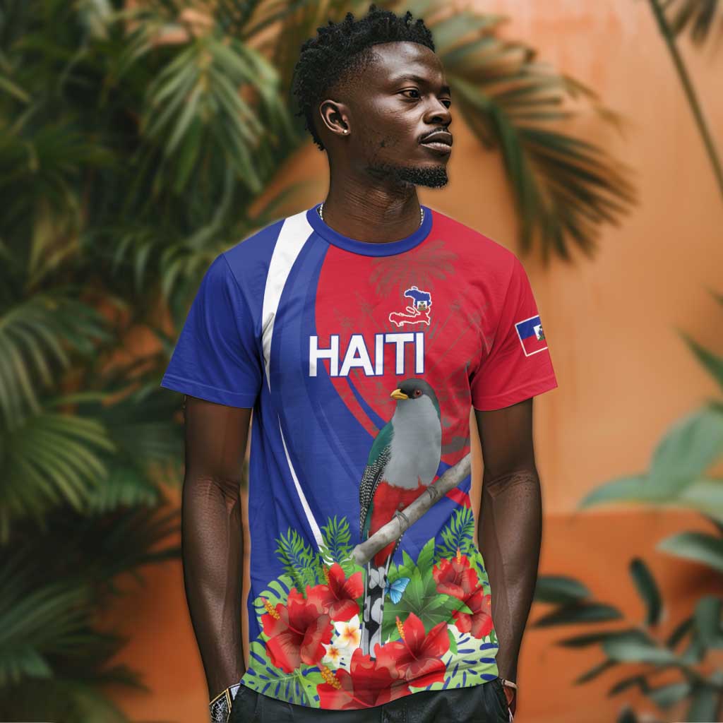 Personalized Afro-Haitians T shirt Hispaniolan Trogon Sporty Style LT18