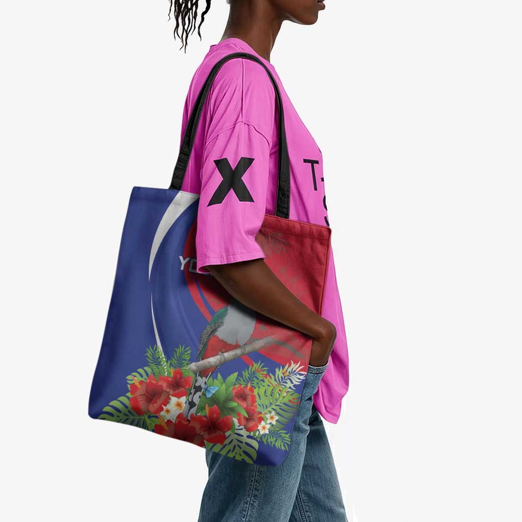 Personalized Afro-Haitians Tote Bag Hispaniolan Trogon Sporty Style