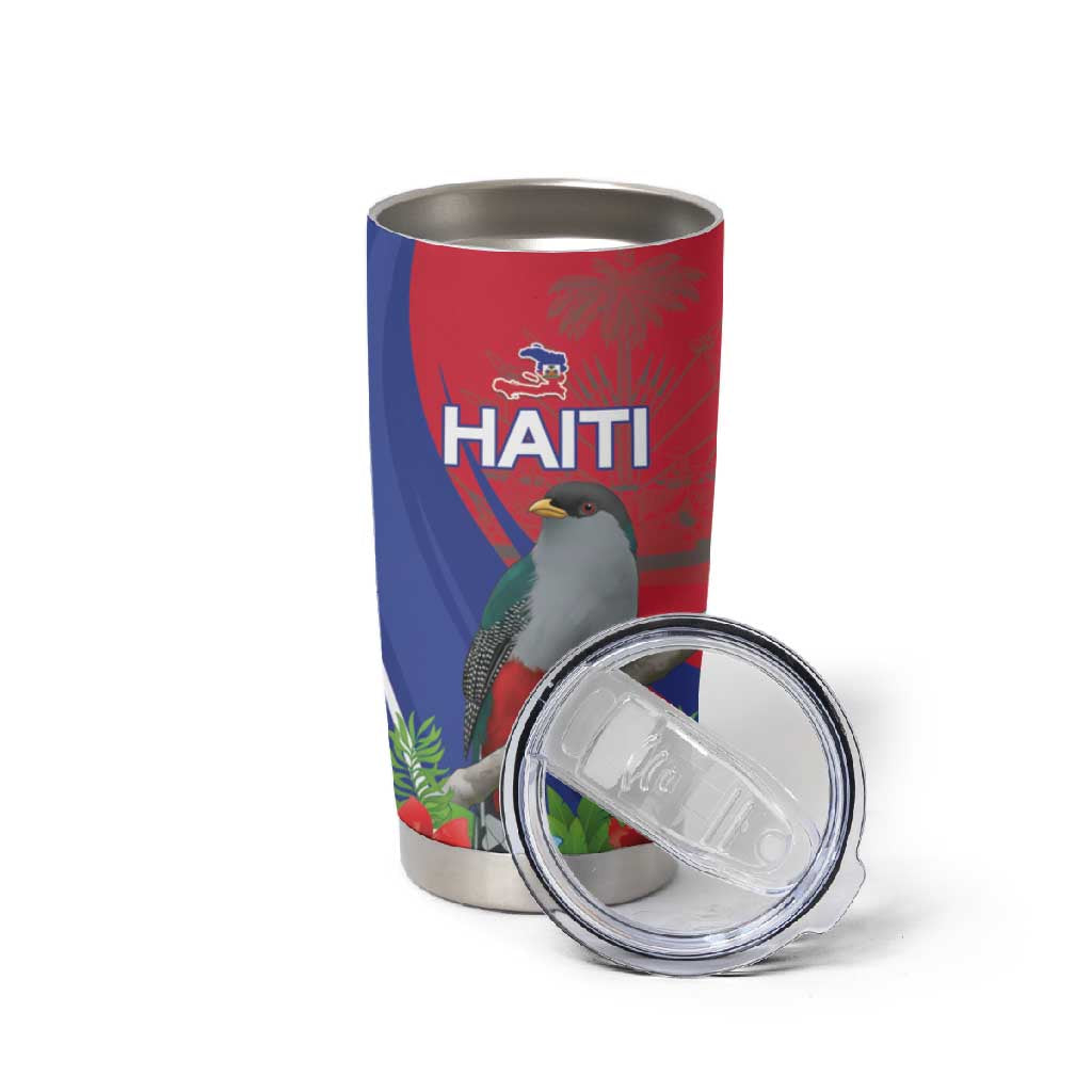 Personalized Afro-Haitians Tumbler Cup Hispaniolan Trogon Sporty Style - African Pride