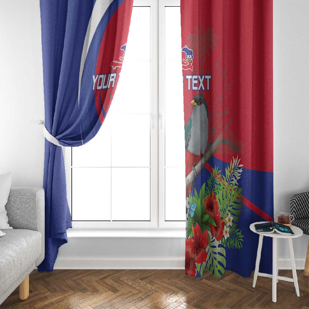 Personalized Afro-Haitians Window Curtain Hispaniolan Trogon Sporty Style - African Pride