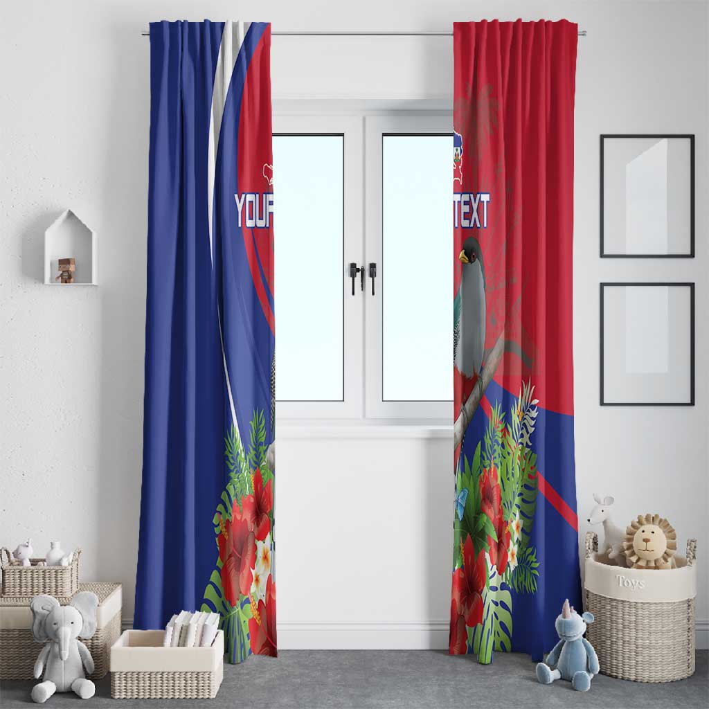Personalized Afro-Haitians Window Curtain Hispaniolan Trogon Sporty Style - African Pride