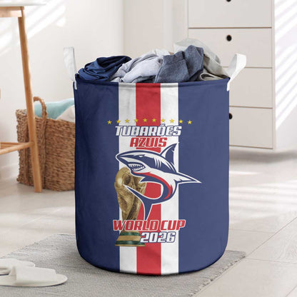 Cape Verde Football 2026 Laundry Basket Tubaroes Azuis Go Champion - African Pride
