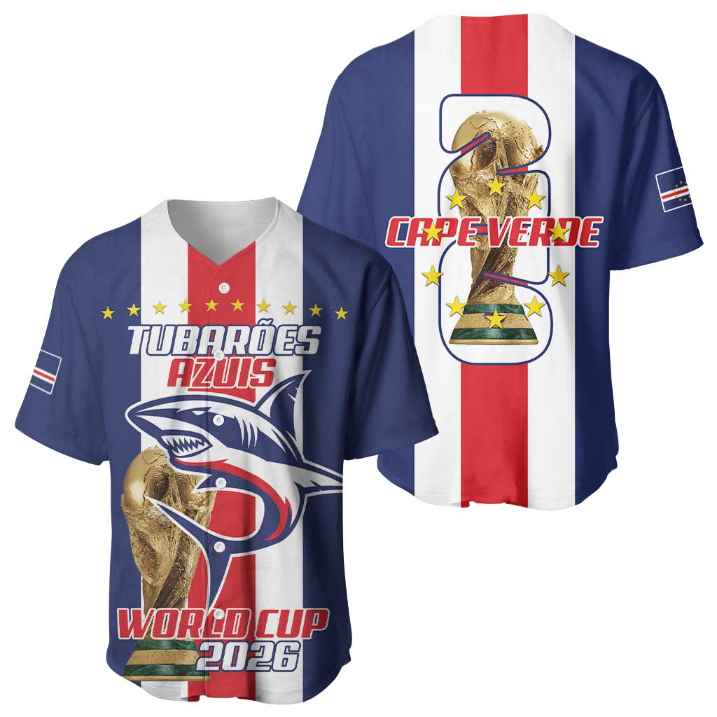 Cape Verde Football 2026 Baseball Jersey Tubaroes Azuis Go Champion LT18