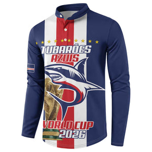 Cape Verde Football 2026 Button Sweatshirt Tubaroes Azuis Go Champion