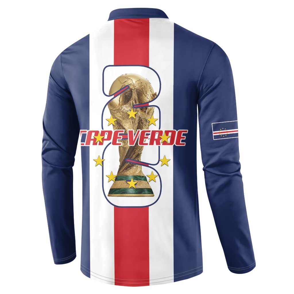 Cape Verde Football 2026 Button Sweatshirt Tubaroes Azuis Go Champion