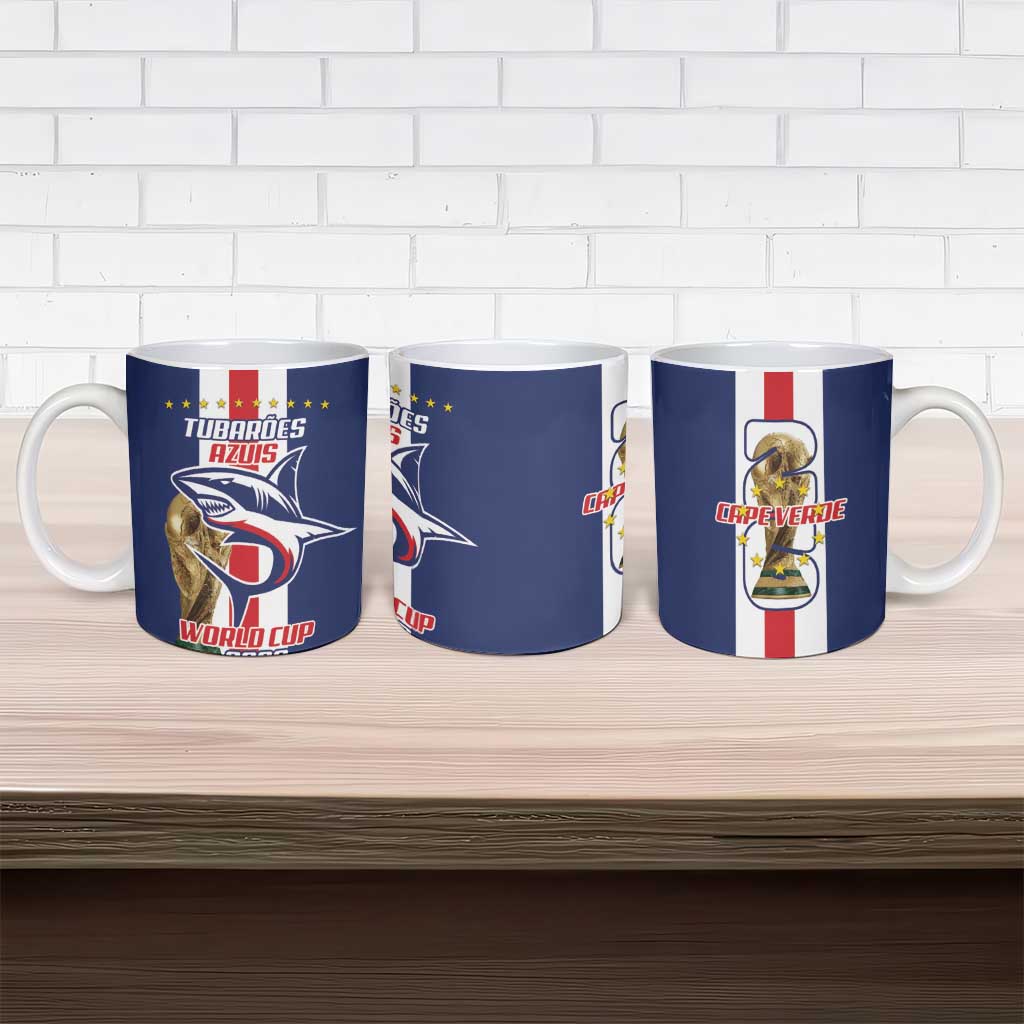 Cape Verde Football 2026 Ceramic Mug Tubaroes Azuis Go Champion