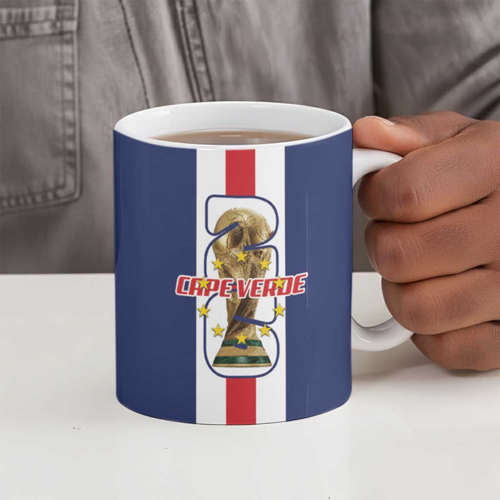 Cape Verde Football 2026 Ceramic Mug Tubaroes Azuis Go Champion