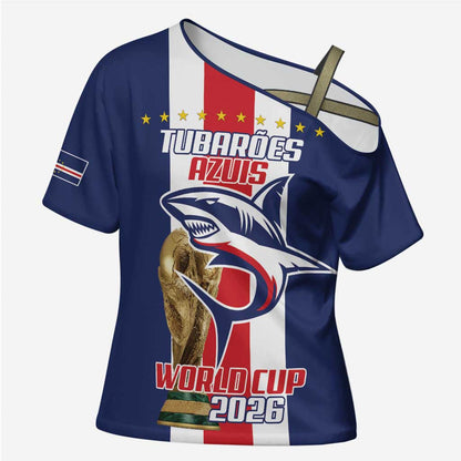 Cape Verde Football 2026 Cross Shoulder Shirt Tubaroes Azuis Go Champion