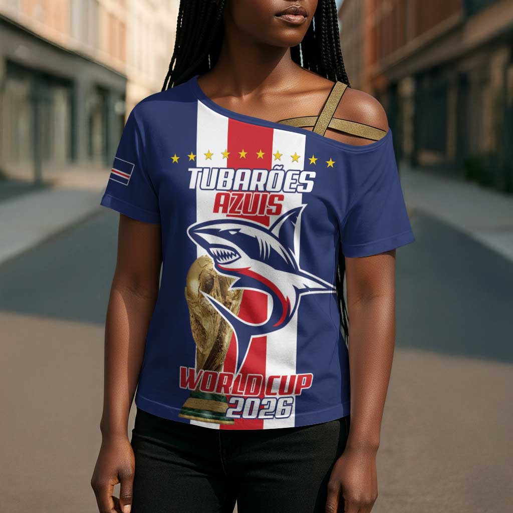 Cape Verde Football 2026 Cross Shoulder Shirt Tubaroes Azuis Go Champion