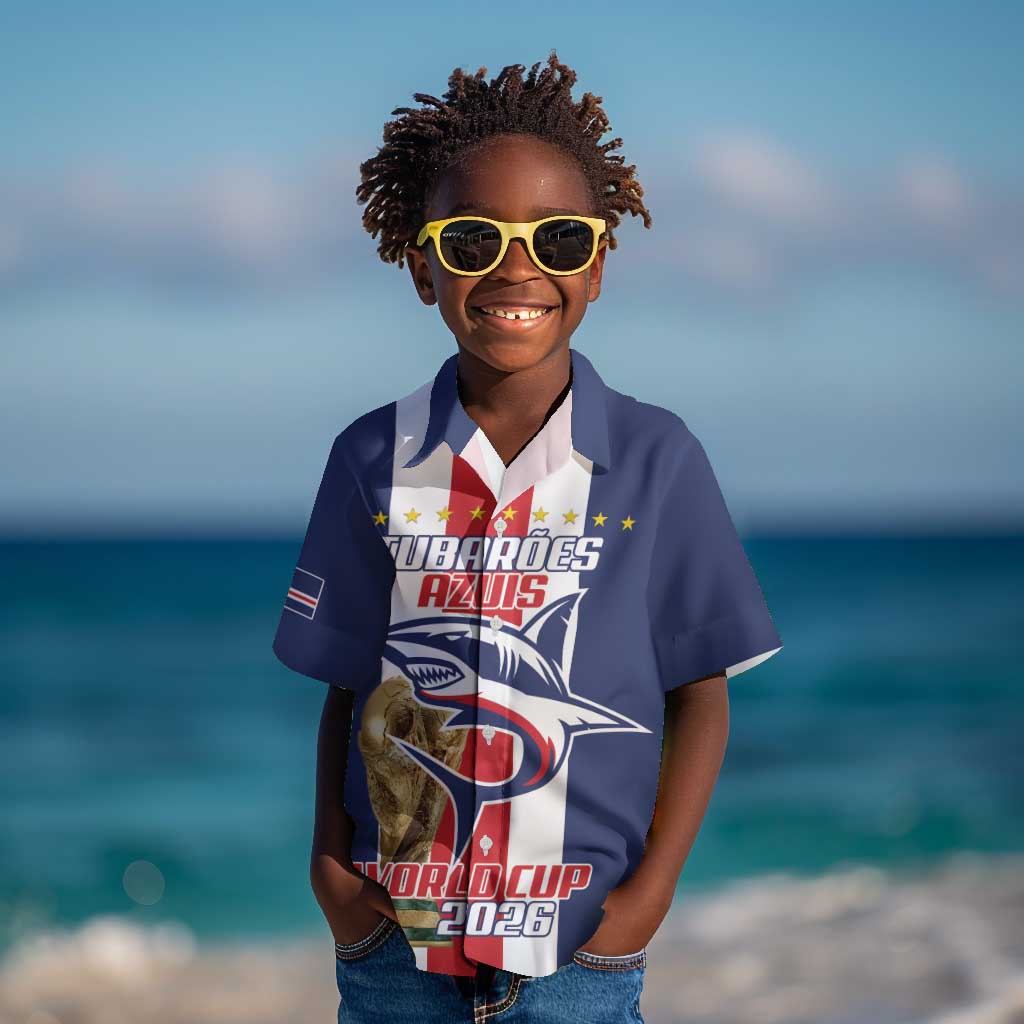 Cape Verde Football 2026 Kid Hawaiian Shirt Tubaroes Azuis Go Champion LT18