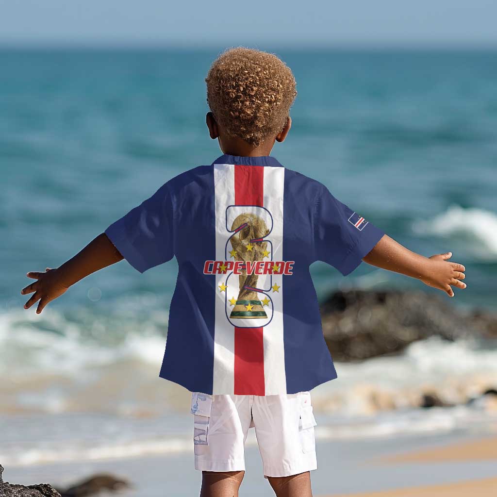 Cape Verde Football 2026 Kid Hawaiian Shirt Tubaroes Azuis Go Champion LT18