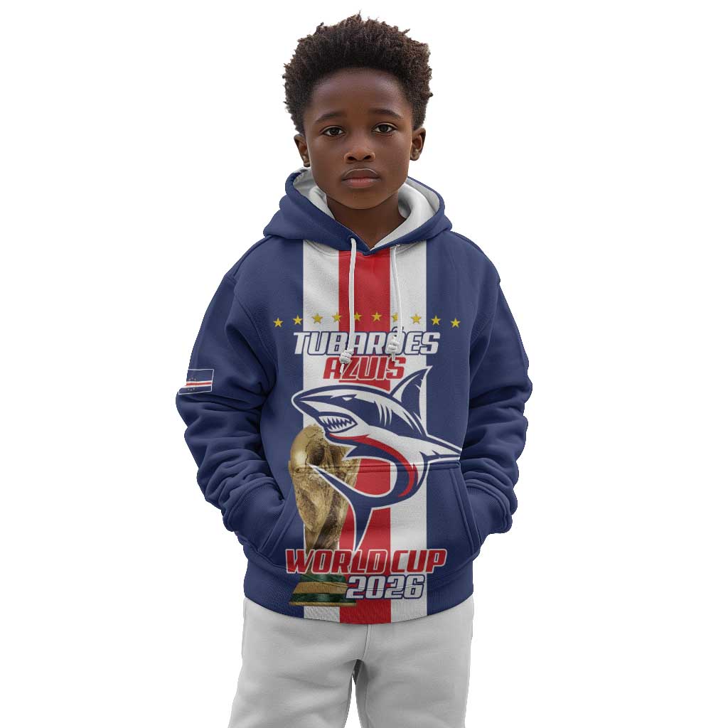 Cape Verde Football 2026 Kid Hoodie Tubaroes Azuis Go Champion - African Pride