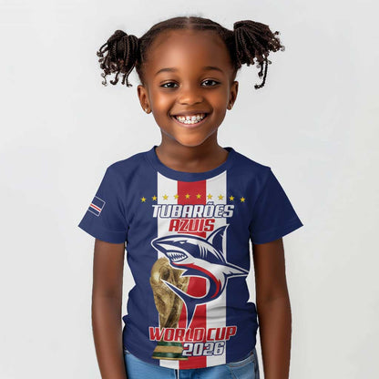 Cape Verde Football 2026 Kid T shirt Tubaroes Azuis Go Champion LT18
