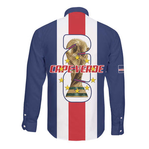 Cape Verde Football 2026 Long Sleeve Button Shirt Tubaroes Azuis Go Champion - African Pride