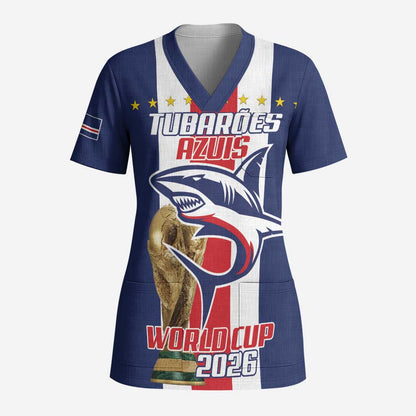 Cape Verde Football 2026 Scrub Top Tubaroes Azuis Go Champion - African Pride