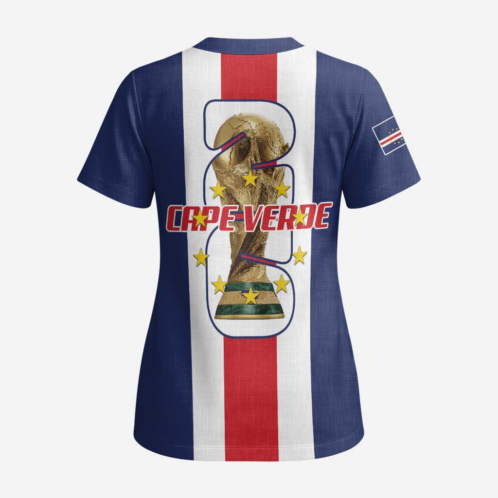 Cape Verde Football 2026 Scrub Top Tubaroes Azuis Go Champion - African Pride
