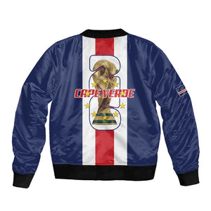 Cape Verde Football 2026 Sleeve Zip Bomber Jacket Tubaroes Azuis Go Champion - African Pride