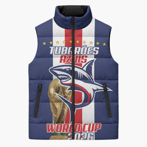 Cape Verde Football 2026 Sleeveless Puffer Jacket Tubaroes Azuis Go Champion