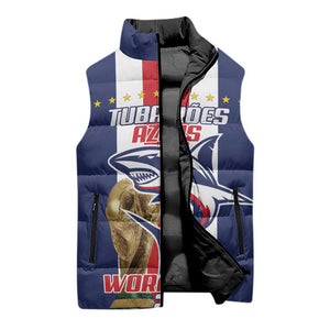 Cape Verde Football 2026 Sleeveless Puffer Jacket Tubaroes Azuis Go Champion