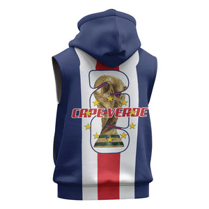 Cape Verde Football 2026 Sleeveless Zip Hoodie Tubaroes Azuis Go Champion - African Pride