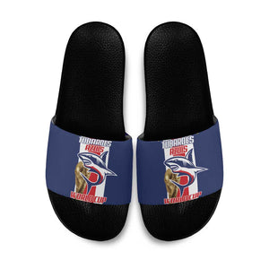 Cape Verde Football 2026 Slide Sandals Tubaroes Azuis Go Champion