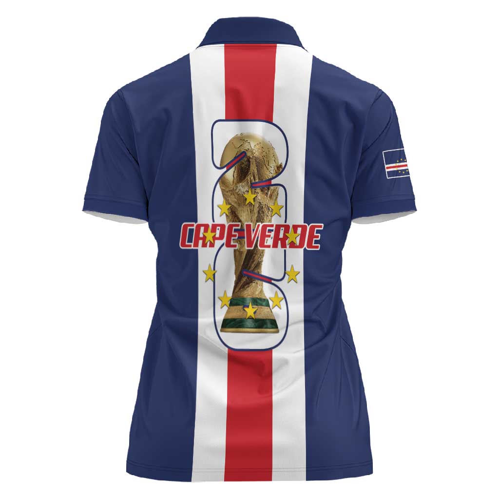 Cape Verde Football 2026 Women Polo Shirt Tubaroes Azuis Go Champion LT18