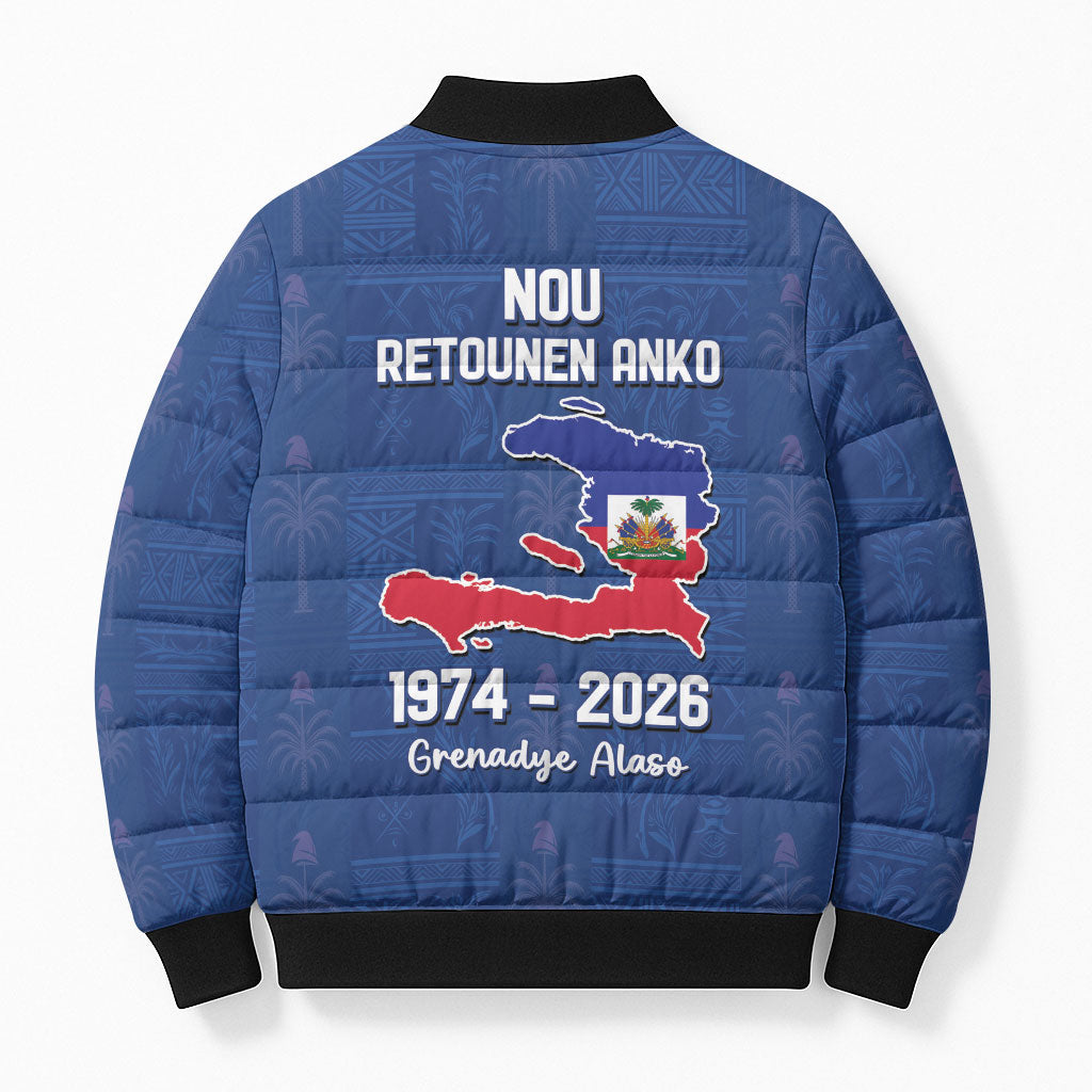 Haiti Football Bomber Puffer Jacket Nou Retounen Anko 1974-2026