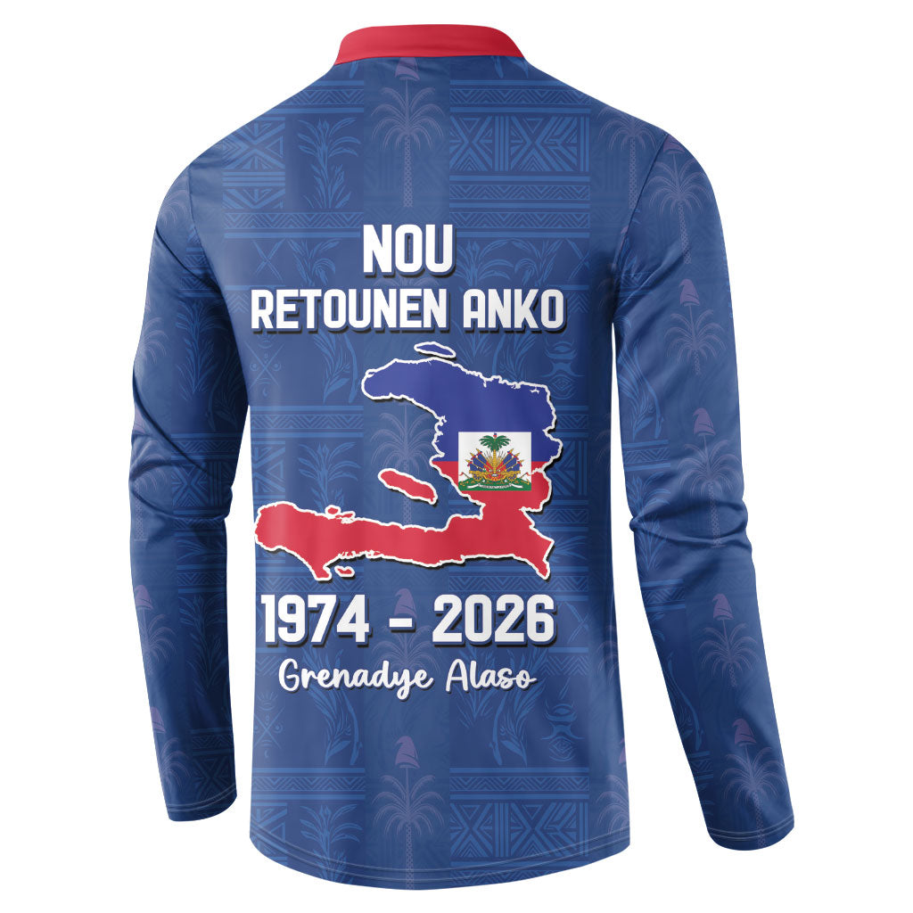 Haiti Football Button Sweatshirt Nou Retounen Anko 1974-2026