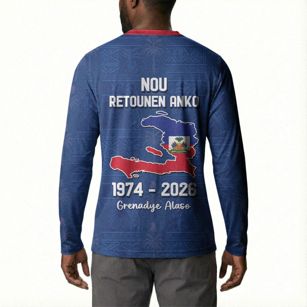 Haiti Football Button Sweatshirt Nou Retounen Anko 1974-2026