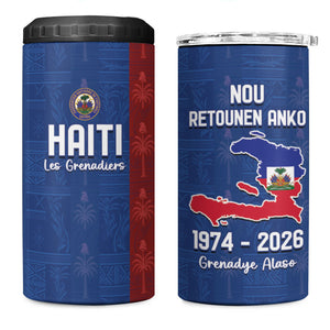 Haiti Football 4 in 1 Can Cooler Tumbler Nou Retounen Anko 1974-2026
