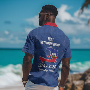 Haiti Football Hawaiian Shirt Nou Retounen Anko 1974-2026