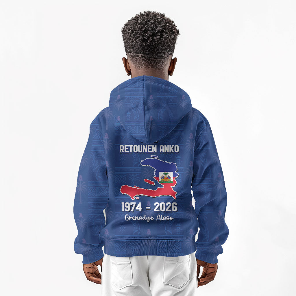 Haiti Football Kid Hoodie Nou Retounen Anko 1974-2026