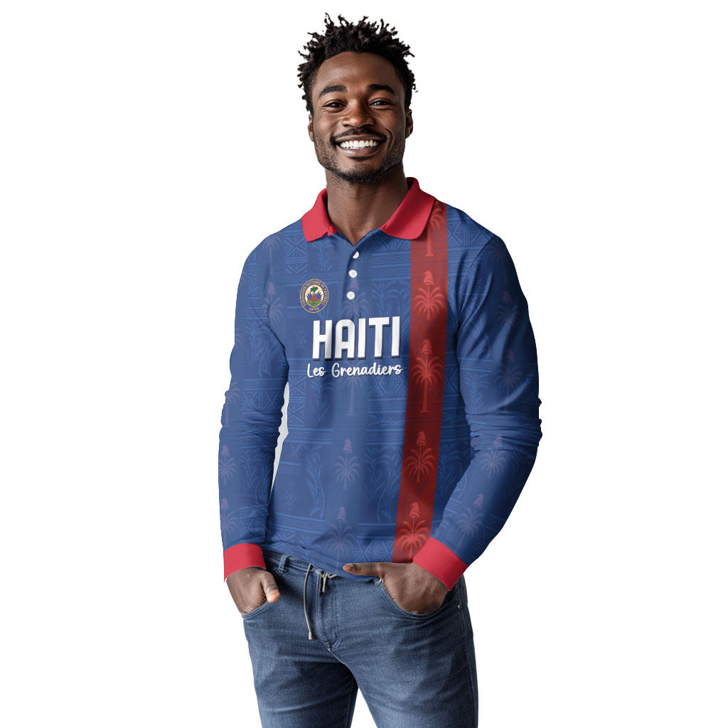 Haiti Football Long Sleeve Polo Shirt Nou Retounen Anko 1974-2026