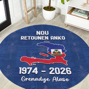 Haiti Football Round Carpet Nou Retounen Anko 1974-2026