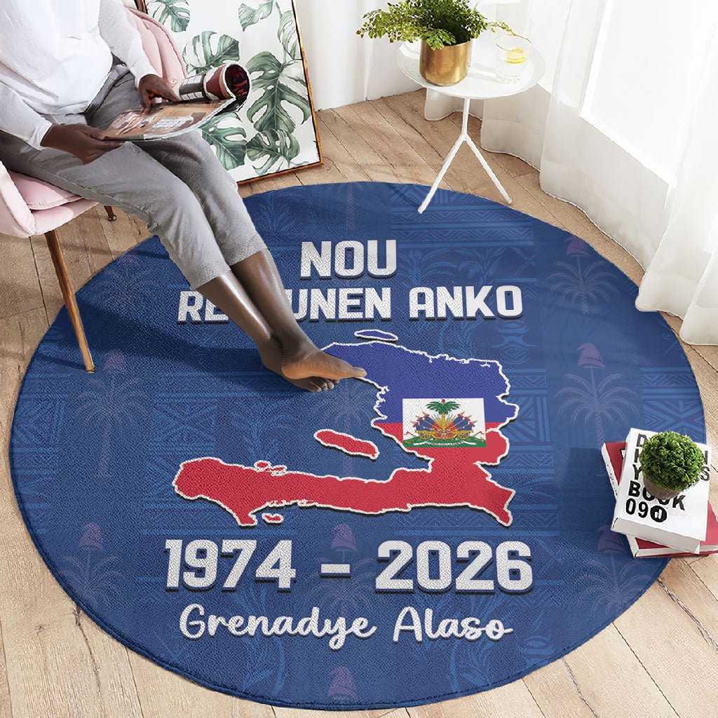 Haiti Football Round Carpet Nou Retounen Anko 1974-2026