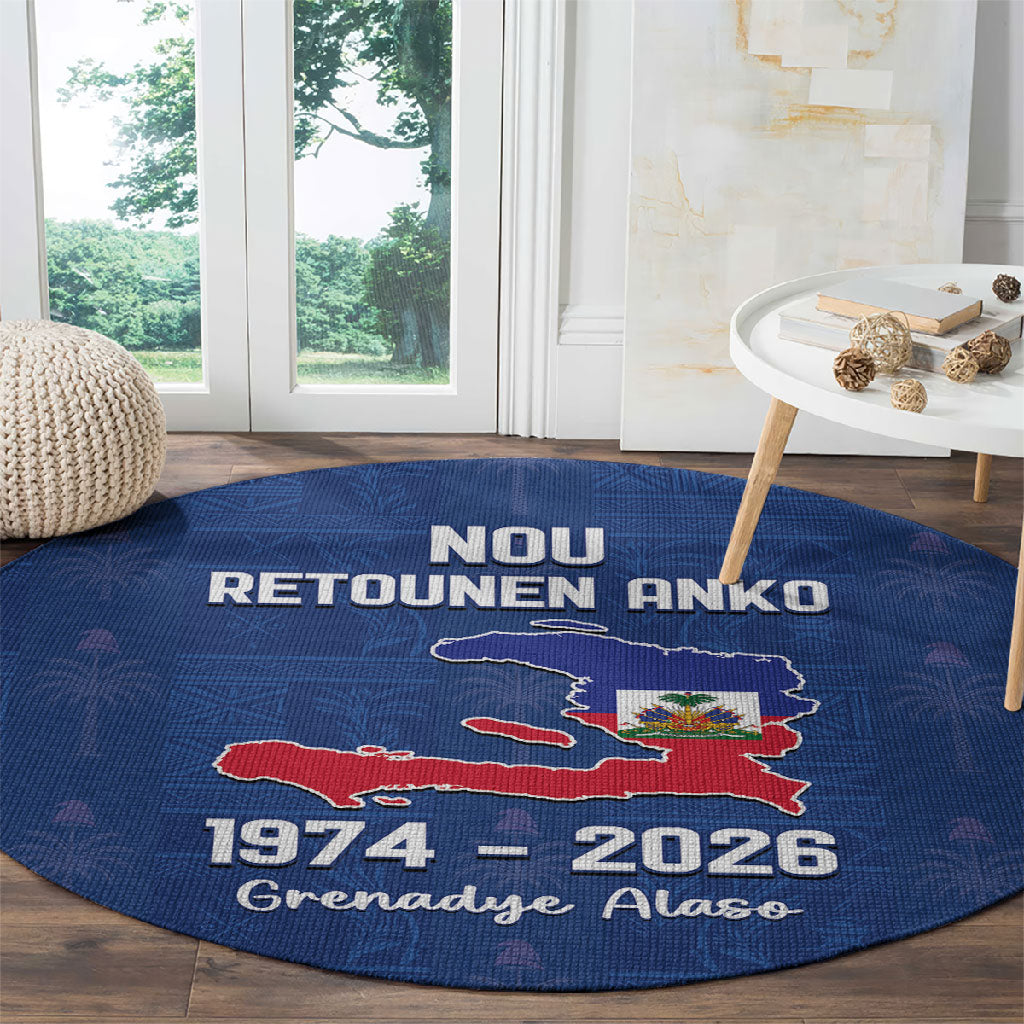 Haiti Football Round Carpet Nou Retounen Anko 1974-2026