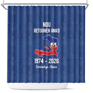 Haiti Football Shower Curtain Nou Retounen Anko 1974-2026