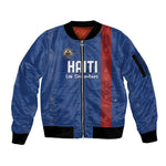 Haiti Football Sleeve Zip Bomber Jacket Nou Retounen Anko 1974-2026