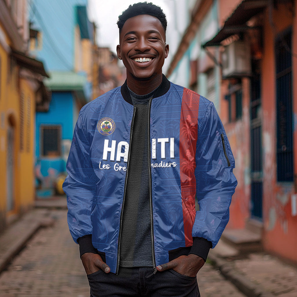 Haiti Football Sleeve Zip Bomber Jacket Nou Retounen Anko 1974-2026