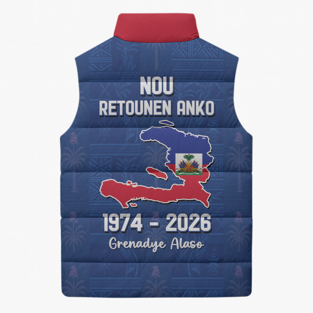 Haiti Football Sleeveless Puffer Jacket Nou Retounen Anko 1974-2026