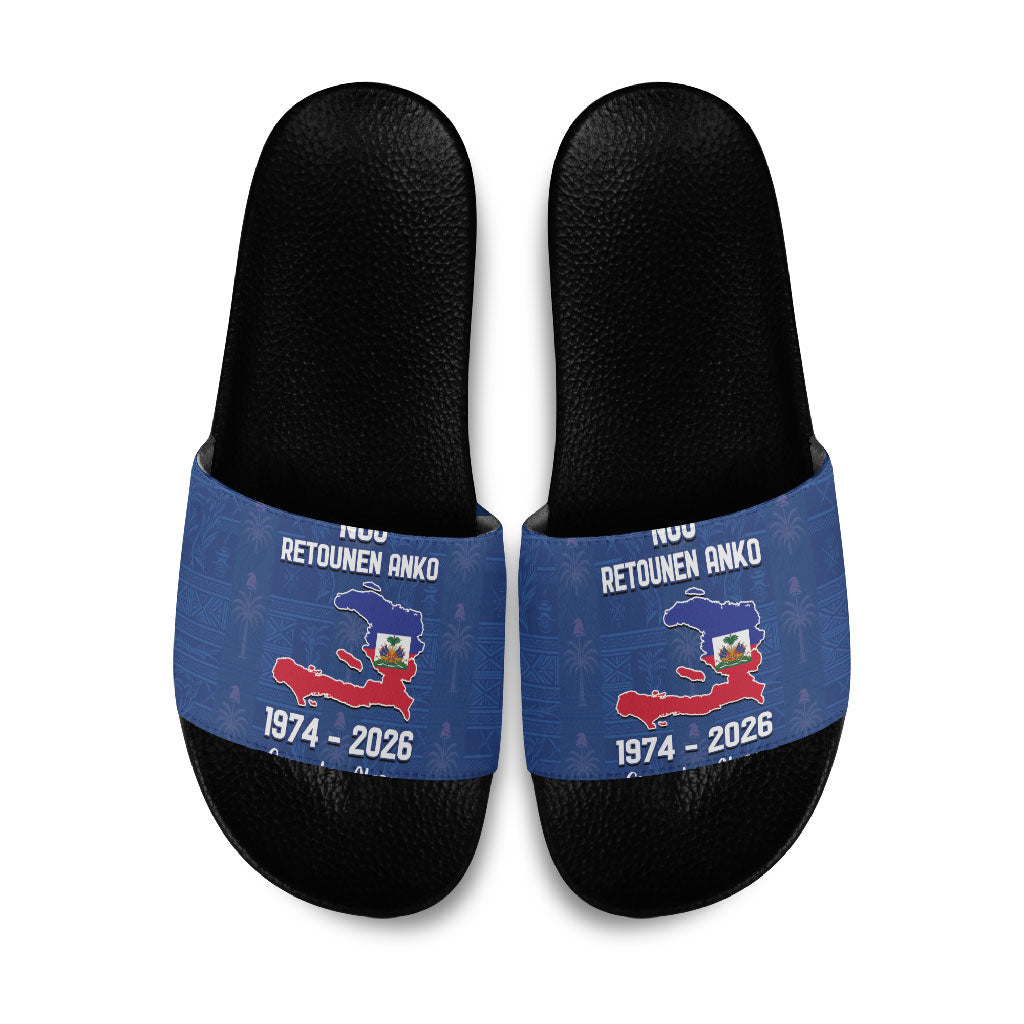 Haiti Football Slide Sandals Nou Retounen Anko 1974-2026