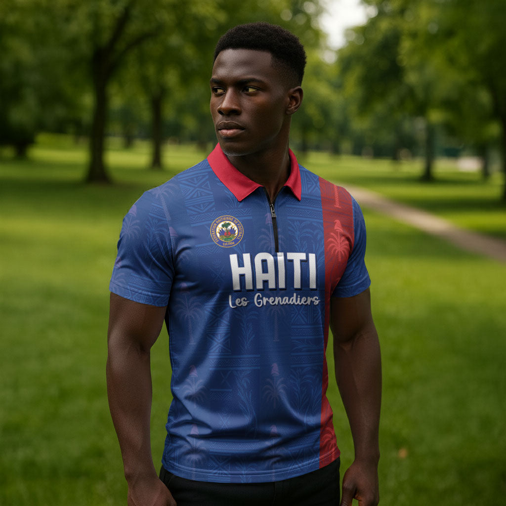 Haiti Football Zipper Polo Shirt Nou Retounen Anko 1974-2026