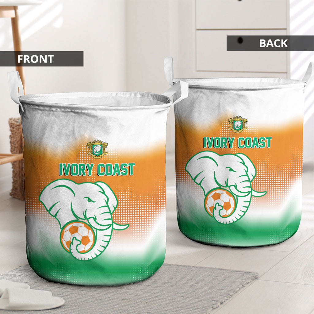 Ivory Coast Football Laundry Basket Proud Elephant Fan Edition