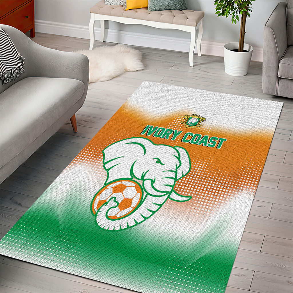 Ivory Coast Football Area Rug Proud Elephant Fan Edition