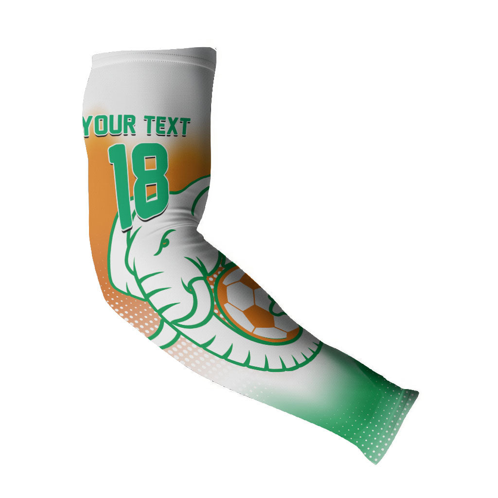 Custom Ivory Coast Football Arm Sleeves Proud Elephant Fan Edition