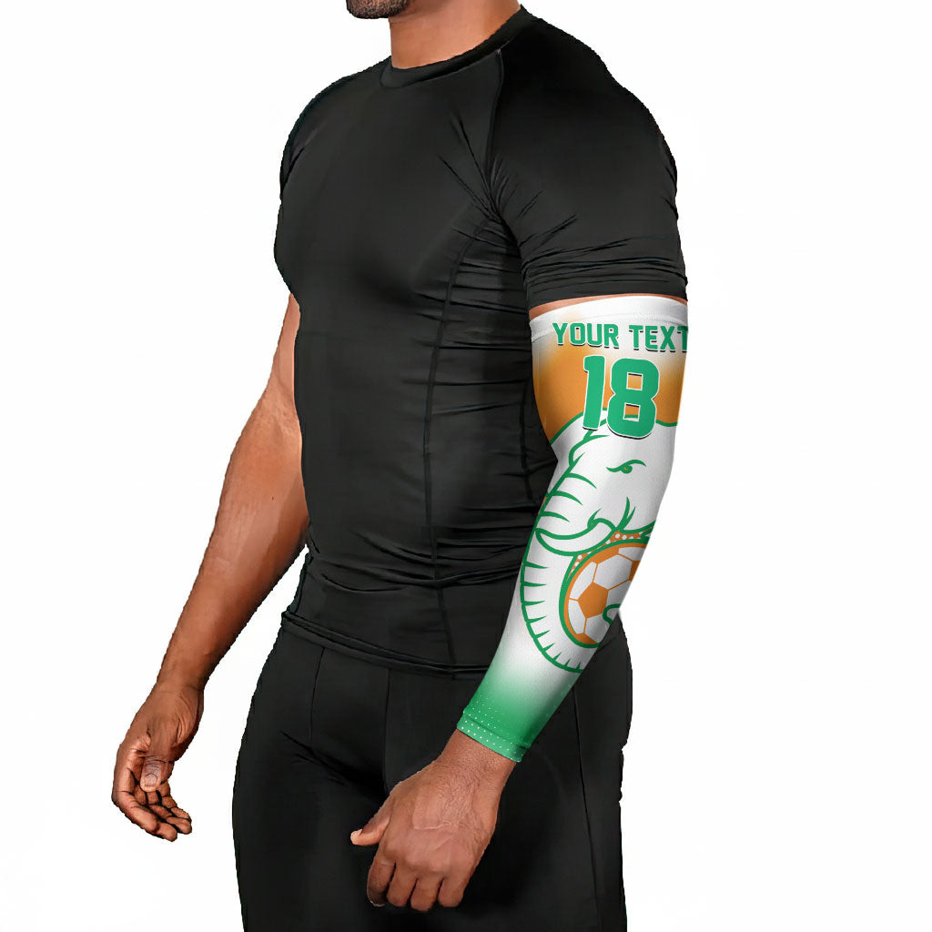 Custom Ivory Coast Football Arm Sleeves Proud Elephant Fan Edition