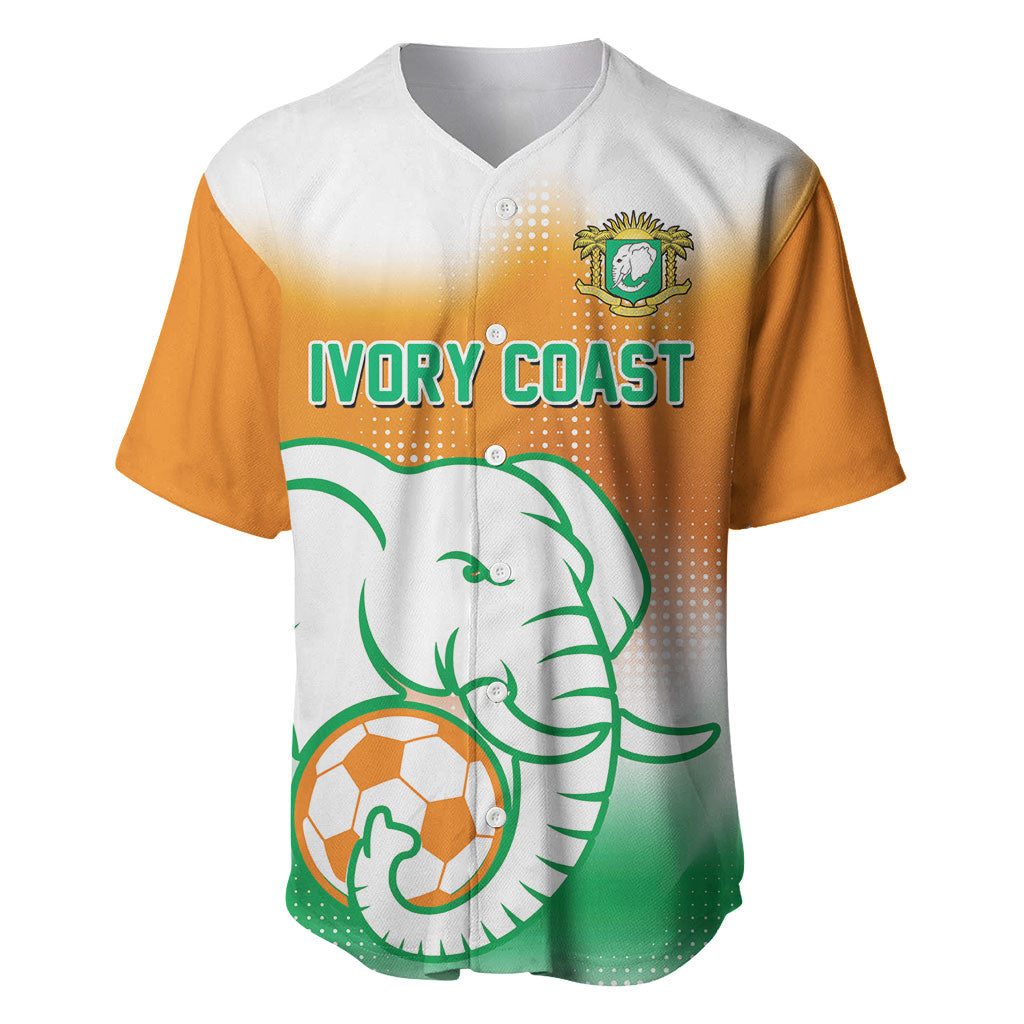 Custom Ivory Coast Football Baseball Jersey Proud Elephant Fan Edition