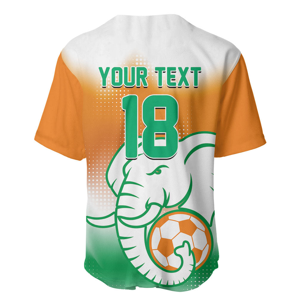 Custom Ivory Coast Football Baseball Jersey Proud Elephant Fan Edition